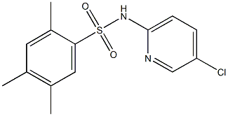 N-(5-chloro-2-pyridinyl)-2,4,5-trimethylbenzenesulfonamide 化学構造式