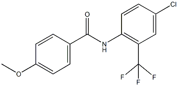 N-[4-chloro-2-(trifluoromethyl)phenyl]-4-methoxybenzamide,433688-91-6,结构式