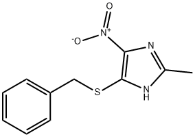 5-(benzylsulfanyl)-4-nitro-2-methyl-1H-imidazole 化学構造式