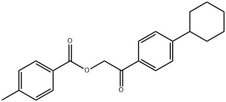 2-(4-cyclohexylphenyl)-2-oxoethyl 4-methylbenzoate,433689-65-7,结构式