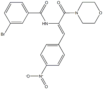 3-bromo-N-[2-{4-nitrophenyl}-1-(4-morpholinylcarbonyl)vinyl]benzamide,433690-29-0,结构式
