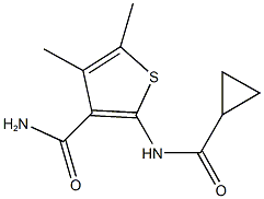 2-[(cyclopropylcarbonyl)amino]-4,5-dimethyl-3-thiophenecarboxamide Structure