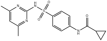 N-(4-{[(4,6-dimethyl-2-pyrimidinyl)amino]sulfonyl}phenyl)cyclopropanecarboxamide Structure