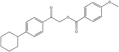 2-(4-cyclohexylphenyl)-2-oxoethyl 4-methoxybenzoate 化学構造式