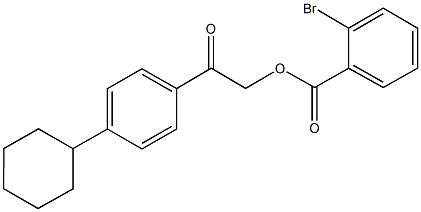 2-(4-cyclohexylphenyl)-2-oxoethyl 2-bromobenzoate 结构式