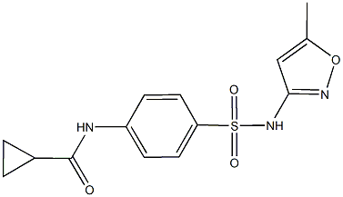 N-(4-{[(5-methyl-3-isoxazolyl)amino]sulfonyl}phenyl)cyclopropanecarboxamide Struktur