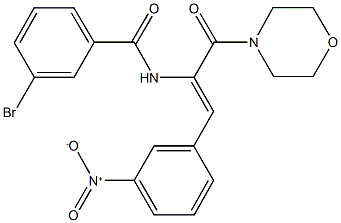 433697-82-6 3-bromo-N-[2-{3-nitrophenyl}-1-(4-morpholinylcarbonyl)vinyl]benzamide