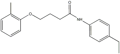 N-(4-ethylphenyl)-4-(2-methylphenoxy)butanamide Structure