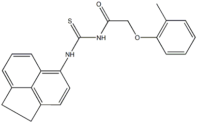 433701-82-7 N-(1,2-dihydro-5-acenaphthylenyl)-N'-[(2-methylphenoxy)acetyl]thiourea