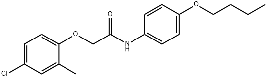 N-(4-butoxyphenyl)-2-(4-chloro-2-methylphenoxy)acetamide 结构式