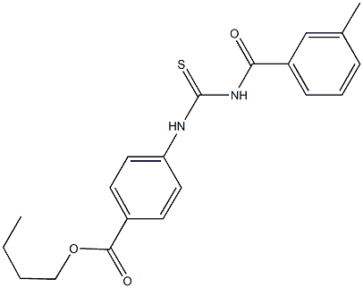 butyl 4-({[(3-methylbenzoyl)amino]carbothioyl}amino)benzoate Structure