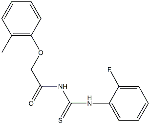 N-(2-fluorophenyl)-N'-[(2-methylphenoxy)acetyl]thiourea Structure