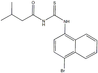 N-(4-bromo-1-naphthyl)-N'-(3-methylbutanoyl)thiourea 结构式