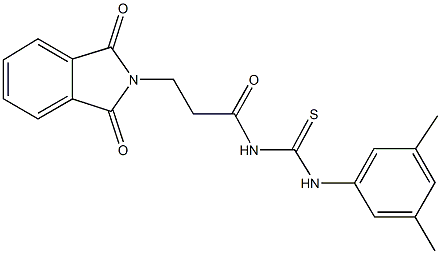 N-(3,5-dimethylphenyl)-N'-[3-(1,3-dioxo-1,3-dihydro-2H-isoindol-2-yl)propanoyl]thiourea Struktur