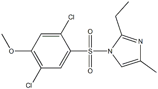 2,5-dichloro-4-[(2-ethyl-4-methyl-1H-imidazol-1-yl)sulfonyl]phenyl methyl ether Structure