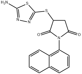 3-[(5-amino-1,3,4-thiadiazol-2-yl)sulfanyl]-1-(1-naphthyl)-2,5-pyrrolidinedione Structure