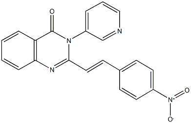 2-(2-{4-nitrophenyl}vinyl)-3-(3-pyridinyl)-4(3H)-quinazolinone Structure