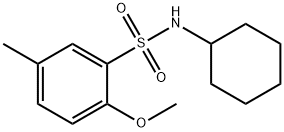 N-cyclohexyl-2-methoxy-5-methylbenzenesulfonamide 结构式