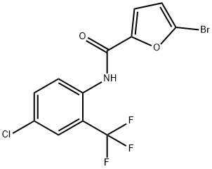 5-bromo-N-[4-chloro-2-(trifluoromethyl)phenyl]-2-furamide Structure