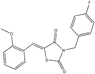 3-(4-fluorobenzyl)-5-(2-methoxybenzylidene)-1,3-thiazolidine-2,4-dione Structure