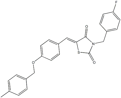 3-(4-fluorobenzyl)-5-{4-[(4-methylbenzyl)oxy]benzylidene}-1,3-thiazolidine-2,4-dione Structure