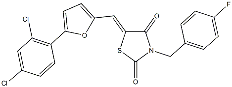 5-{[5-(2,4-dichlorophenyl)-2-furyl]methylene}-3-(4-fluorobenzyl)-1,3-thiazolidine-2,4-dione|