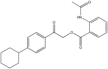 2-(4-cyclohexylphenyl)-2-oxoethyl 2-(acetylamino)benzoate Structure