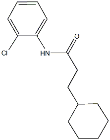 N-(2-chlorophenyl)-3-cyclohexylpropanamide 结构式