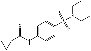 N-{4-[(diethylamino)sulfonyl]phenyl}cyclopropanecarboxamide 化学構造式