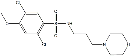 2,5-dichloro-4-methoxy-N-[3-(4-morpholinyl)propyl]benzenesulfonamide 化学構造式