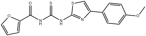 N-(2-furoyl)-N'-[4-(4-methoxyphenyl)-1,3-thiazol-2-yl]thiourea,433946-54-4,结构式