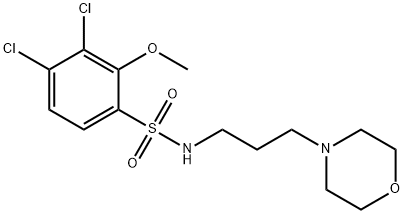 3,4-dichloro-2-methoxy-N-[3-(4-morpholinyl)propyl]benzenesulfonamide Struktur
