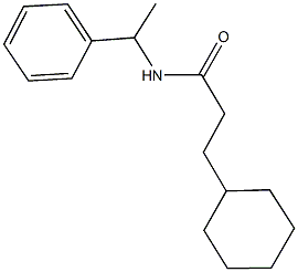 3-cyclohexyl-N-(1-phenylethyl)propanamide 结构式