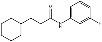 3-cyclohexyl-N-(3-fluorophenyl)propanamide Struktur