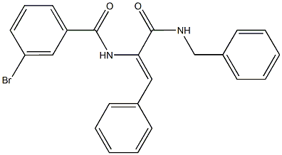N-{1-[(benzylamino)carbonyl]-2-phenylvinyl}-3-bromobenzamide Structure