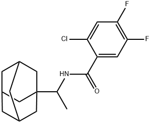 N-[1-(1-adamantyl)ethyl]-2-chloro-4,5-difluorobenzamide 结构式