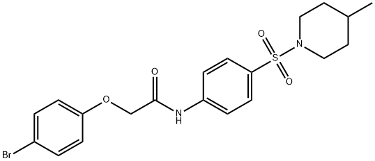 2-(4-bromophenoxy)-N-{4-[(4-methylpiperidin-1-yl)sulfonyl]phenyl}acetamide Structure