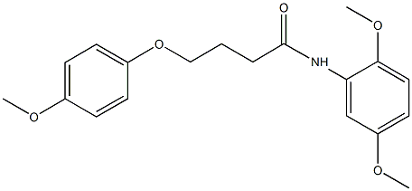N-(2,5-dimethoxyphenyl)-4-(4-methoxyphenoxy)butanamide Struktur
