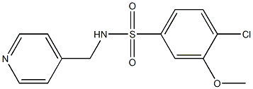 4-chloro-3-methoxy-N-(4-pyridinylmethyl)benzenesulfonamide Structure