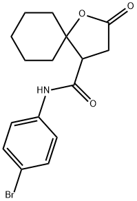 N-(4-bromophenyl)-2-oxo-1-oxaspiro[4.5]decane-4-carboxamide Struktur