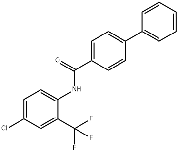 N-[4-chloro-2-(trifluoromethyl)phenyl][1,1'-biphenyl]-4-carboxamide Struktur