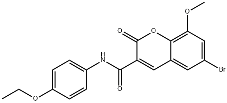 6-bromo-N-(4-ethoxyphenyl)-8-methoxy-2-oxo-2H-chromene-3-carboxamide Structure