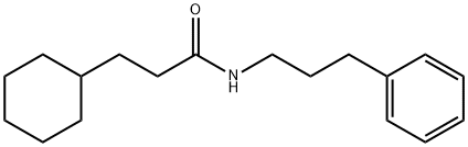 3-cyclohexyl-N-(3-phenylpropyl)propanamide 化学構造式