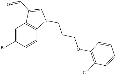 5-bromo-1-[3-(2-chlorophenoxy)propyl]-1H-indole-3-carbaldehyde,434297-24-2,结构式