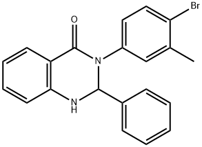 3-(4-bromo-3-methylphenyl)-2-phenyl-2,3-dihydro-4(1H)-quinazolinone,434298-29-0,结构式