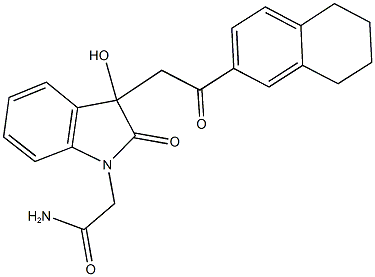 434300-25-1 2-{3-hydroxy-2-oxo-3-[2-oxo-2-(5,6,7,8-tetrahydro-2-naphthalenyl)ethyl]-2,3-dihydro-1H-indol-1-yl}acetamide