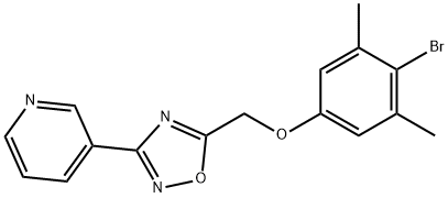 4-bromo-3,5-dimethylphenyl [3-(3-pyridinyl)-1,2,4-oxadiazol-5-yl]methyl ether Structure