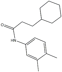 3-cyclohexyl-N-(3,4-dimethylphenyl)propanamide 化学構造式
