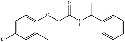 2-(4-bromo-2-methylphenoxy)-N-(1-phenylethyl)acetamide Structure