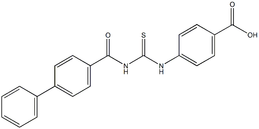 4-({[([1,1'-biphenyl]-4-ylcarbonyl)amino]carbothioyl}amino)benzoic acid Structure